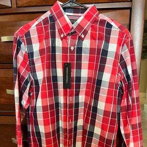 Men’s Banana Republic Red/Plaid Button Down Shirt - Medium - New w/ Tags